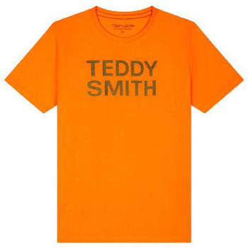 Vêtements Garçon T-shirts manches courtes Teddy Smith TEE-SHIRT 3 TICLASS JUNIOR - TANGERINE/NOIR - 14 ans Multicolore