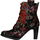 Chaussures Femme Suedette Leopard Pattern Chunky Heeled Boots ALCBANEO 141 Bottines Rouge