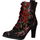 Chaussures Femme Suedette Leopard Pattern Chunky Heeled Boots ALCBANEO 141 Bottines Rouge