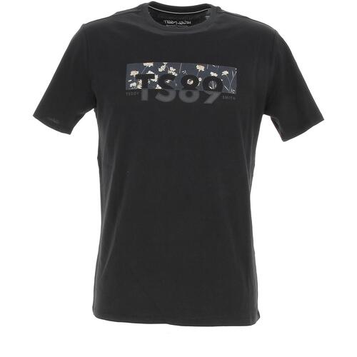 Vêtements Homme T-shirts manches courtes Teddy Smith T-ezio 2 mc Noir