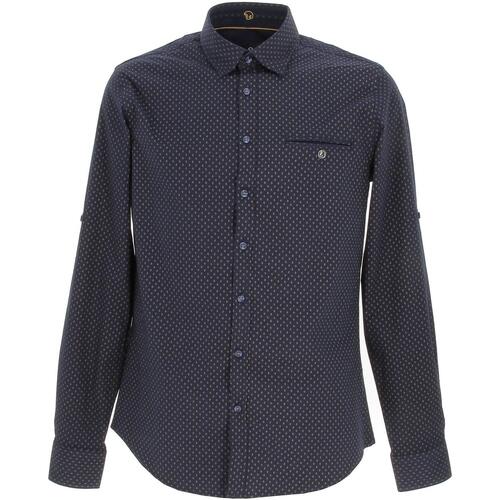 Vêtements Homme Chemises manches longues Benson&cherry Classic chemise ml Bleu