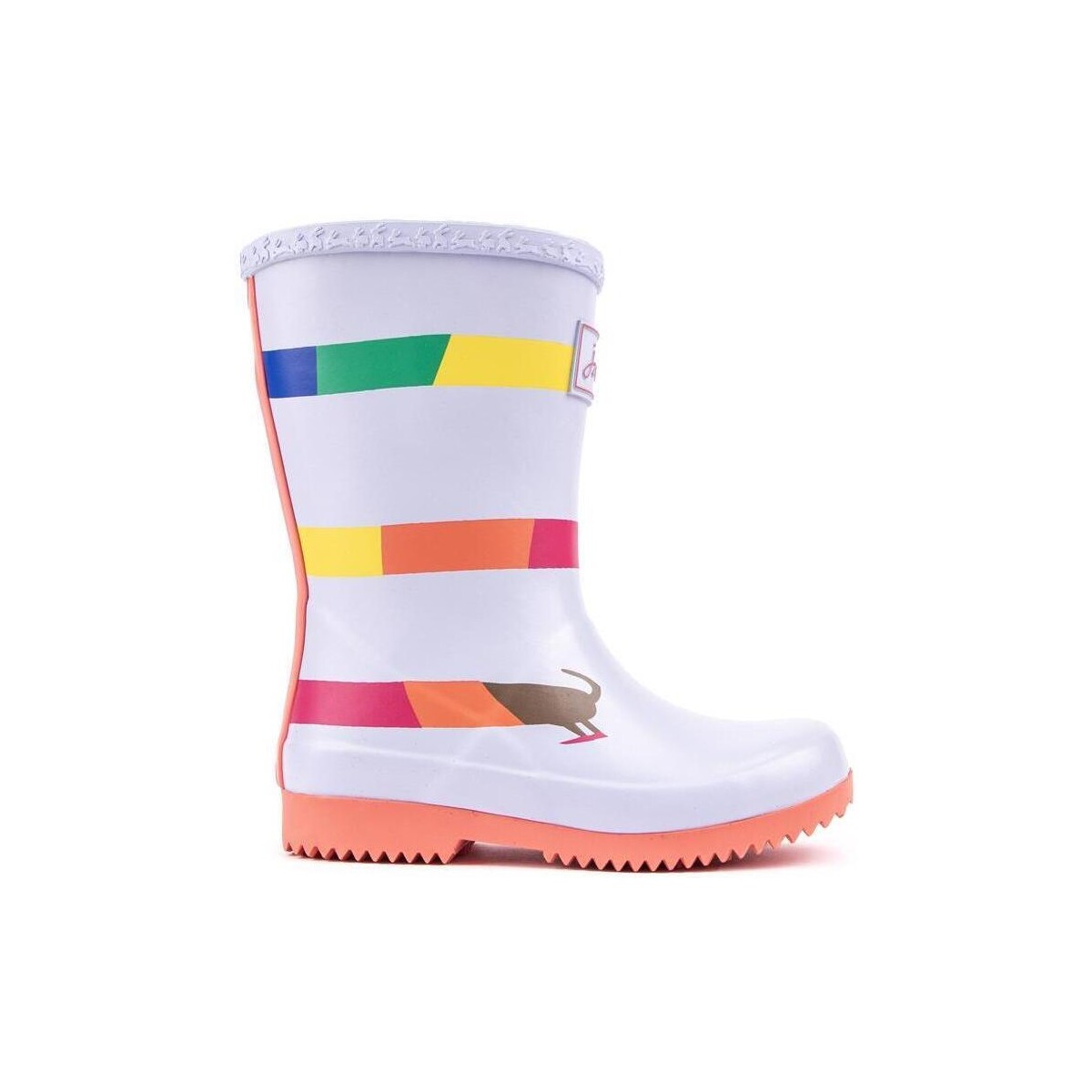 Chaussures Enfant Bottes de pluie Joules Rainbow Dog Bottes Gris