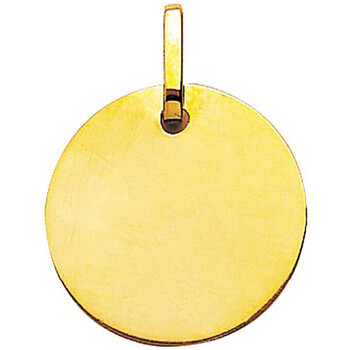 pendentifs brillaxis  plaque ronde en or jaune 9 carats 