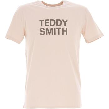 Vêtements Homme T-shirts manches courtes Teddy Smith Ticlass basic m Rose