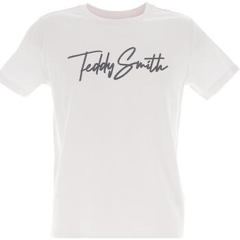 Vêtements Garçon T-shirts manches courtes Teddy Smith T-evan mc jr Blanc