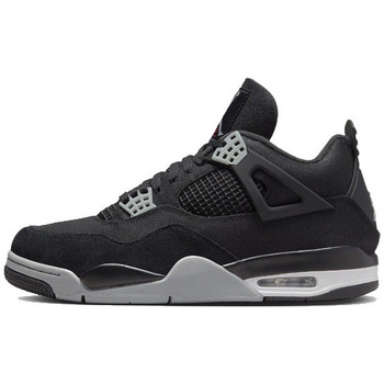 Chaussures Baskets mode epoque Nike Air Jordan 4 Black Canvas Noir