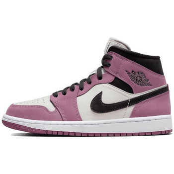 Chaussures Baskets mode Nike Taxi Air Jordan 1 Mid Light Mulberry Violet