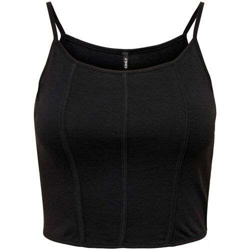 Vêtements Femme Débardeurs / T-shirts sans manche Only 15294676 NEW KIRA-BLACK Noir
