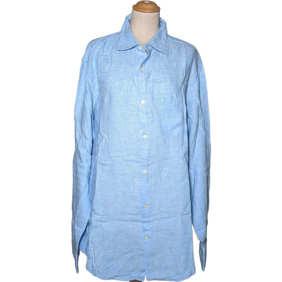 Vêtements Homme Chemises manches longues Banana Republic 40 - T3 - L Bleu