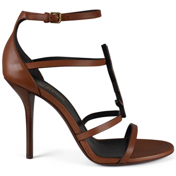 Chaussures Femme Sandales et Nu-pieds Saint Laurent Sandales Cassandra Marron
