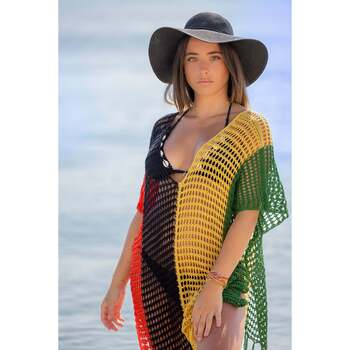 Vêtements Femme Tuniques Alberto Cabale Tunique de Plage Strip Paola Multi-couleurs Multi-Couleur