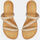 Chaussures Femme Mules Bata Mules plates pour femme avec lanières Beige