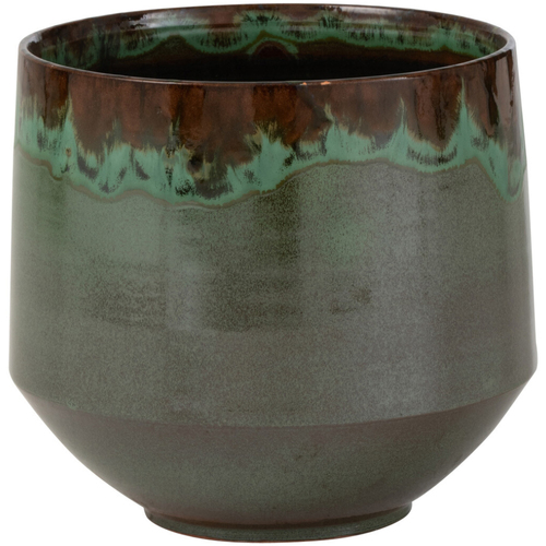 Polo Ralph Laure Vases / caches pots d'intérieur Jolipa Cache pot vert en céramique 23 cm Vert