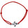 Montres & Bijoux Femme Bracelets Bijoux Basques Bracelet croix basque argent sur élastique rouge Blanc