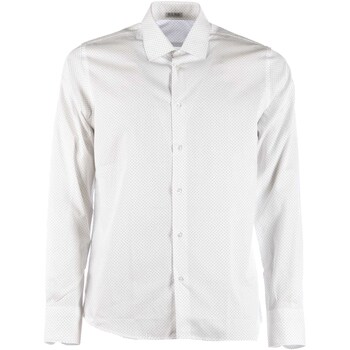 Vêtements Homme Chemises manches longues Sl56 Como Camicia Uomo Col.07 Blanc