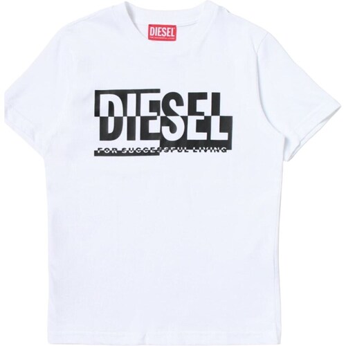 Vêtements Garçon T-shirts manches courtes Diesel J01531-00YI9 Blanc