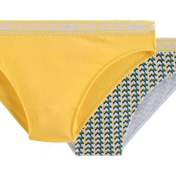 Sous-vêtements Fille Rideaux / stores Morgan Lot de 2 slips jaune Pia Jaune