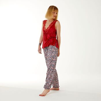 Brigitte Bardot Pyjama rouge Stylée Rouge