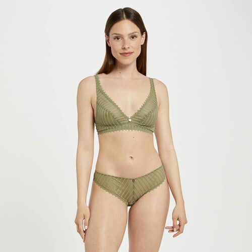 Morgan Soutien-gorge souple kaki Kenza dentelle Vert - Sous-vêtements  Triangles / Sans armatures Femme 19,95 €