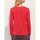 Vêtements Femme T-shirts manches longues Originals Fleece Pullover Hoodie T-shirt coton bio col bateau GONDA Rouge