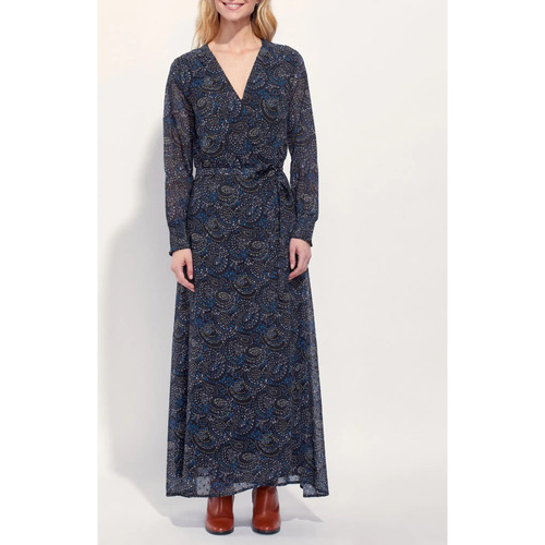 Vêtements Femme Robes longues Yves Saint Laurekong Robe longue fluide imprimée MALADA Bleu