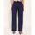 Vêtements Femme Pantalons La Fiancee Du Mekong Pantalon droit large coton LAMITTA Bleu