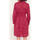 Vêtements Femme Robes courtes La Fiancee Du Mekong Robe chemise coton bio imprimé AGRA Rouge