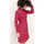 Vêtements Femme Robes courtes La Fiancee Du Mekong Robe chemise coton bio imprimé AGRA Rouge