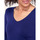 Vêtements Femme BOSS Kidswear TEEN contrast panel zip-up hoodie T-shirt fluide col v JAIPUR Bleu