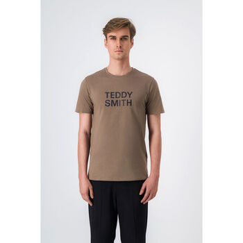 Vêtements Homme Marque à la une Teddy Smith T-shirt col rond TICLASS BASIC MC Marron