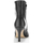 Chaussures Femme Bottines Gabor Bottines en cuir lisse à talon décroché recouvert Noir