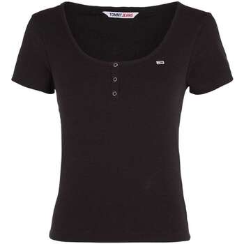 Vêtements Femme T-shirts manches courtes Tommy Jeans 152965VTAH23 Noir