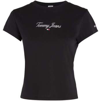Vêtements Femme T-shirts manches courtes Tommy Jeans 152969VTAH23 Noir
