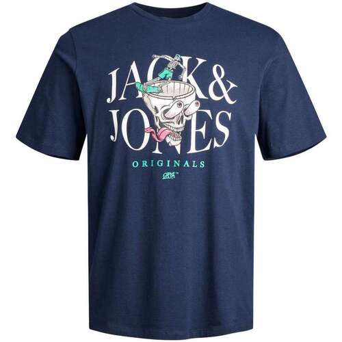 Vêtements Homme T-shirts manches courtes Jack & Jones 153683VTAH23 Marine
