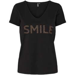 Vêtements Femme T-shirts manches courtes Pieces 157784VTAH23 Noir