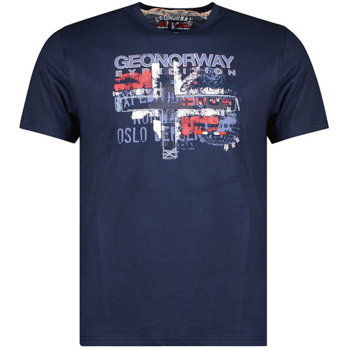 Vêtements Homme T-shirts manches courtes Geographical Norway SU1325HGN-NAVY Bleu