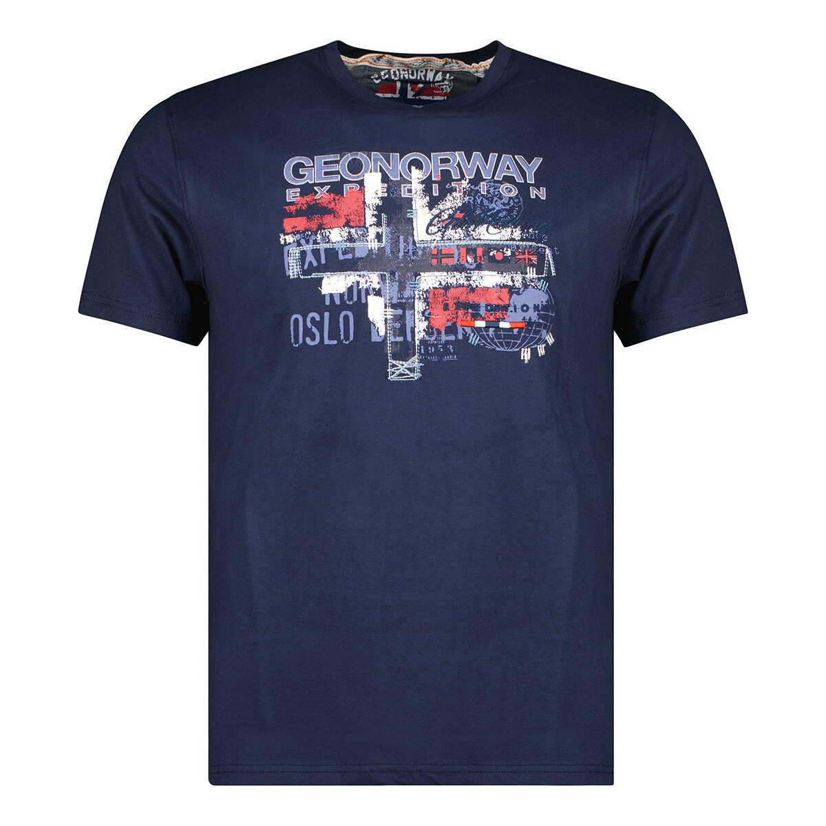 Vêtements Homme T-shirts manches courtes Geographical Norway SU1325HGN-NAVY Bleu