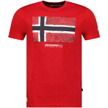 Vêtements Homme T-shirts manches courtes Geographical Norway SW1239HGNO-CORAL Rouge