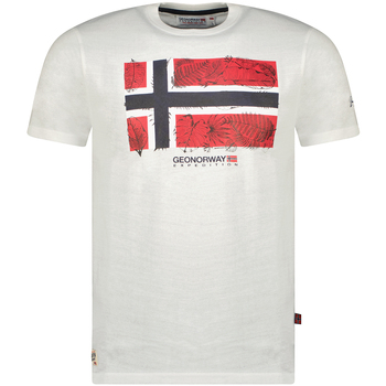 Vêtements Homme T-shirts manches courtes Geographical Norway SW1239HGNO-WHITE Blanc