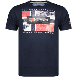 Vêtements Homme T-shirts manches courtes Geographical Norway SW1240HGN-NAVY Marine