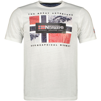 Vêtements Homme T-shirts manches courtes Geographical Norway SW1240HGN-WHITE Blanc
