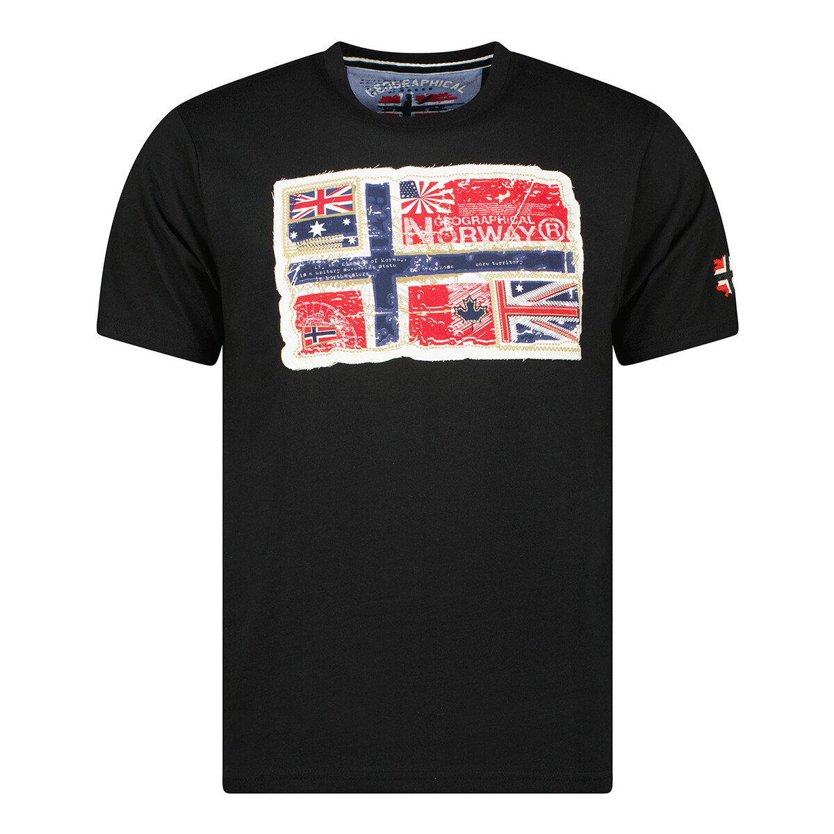 Vêtements Homme T-shirts manches courtes Geographical Norway SW1245HGN-BLACK Noir