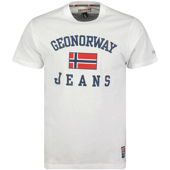 Vêtements Homme T-shirts manches courtes Geographical Norway SX1044HGNO-WHITE Blanc