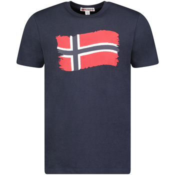 Vêtements Homme izzy cotton wrap shirt dress Geographical Norway SX1078HGN-NAVY Bleu