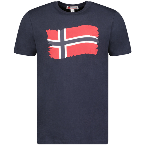 Vêtements Homme izzy cotton wrap shirt dress Geographical Norway SX1078HGN-NAVY Bleu