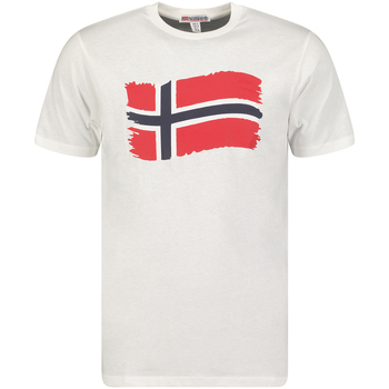 Vêtements Homme izzy cotton wrap shirt dress Geographical Norway SX1078HGN-WHITE Blanc