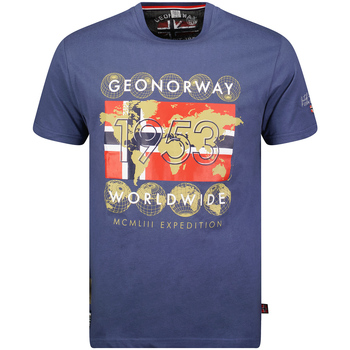 Vêtements Homme T-shirts manches courtes Geographical Norway SX1283HGNO-NAVY Bleu