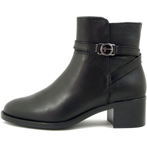 Chaussures Femme Blk Boots Tamaris Femme Chaussures, Bottine, Cuir Souple-25017 Noir