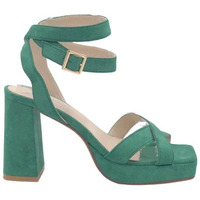 Chaussures Femme Sandales et Nu-pieds Vera Collection Sandales à talon carré et brides croisées, Vert Sapin Vert