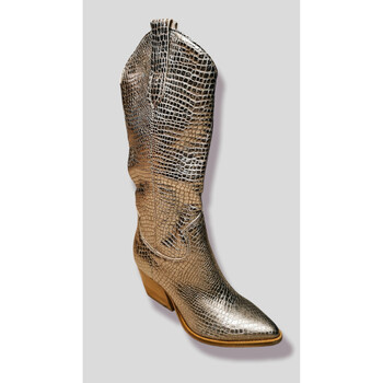 Chaussures Femme Bottines Semerdjian - Santiag M690M1-L Texano Caiman Doré